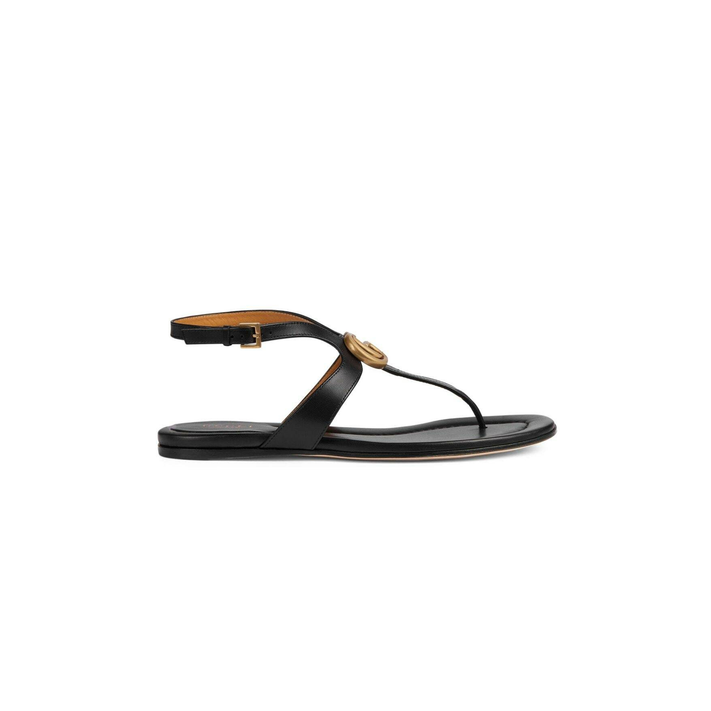 GUCCI MARMONT LEATHER SANDALS